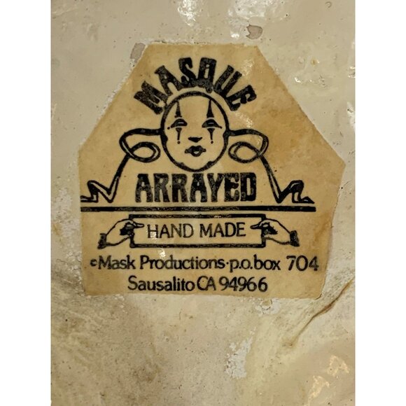 Handmade Vintage Mardi Gras Masque Arrayed Masquerade Mask 9" X 8" X 3" N101505 - Picture 4 of 7